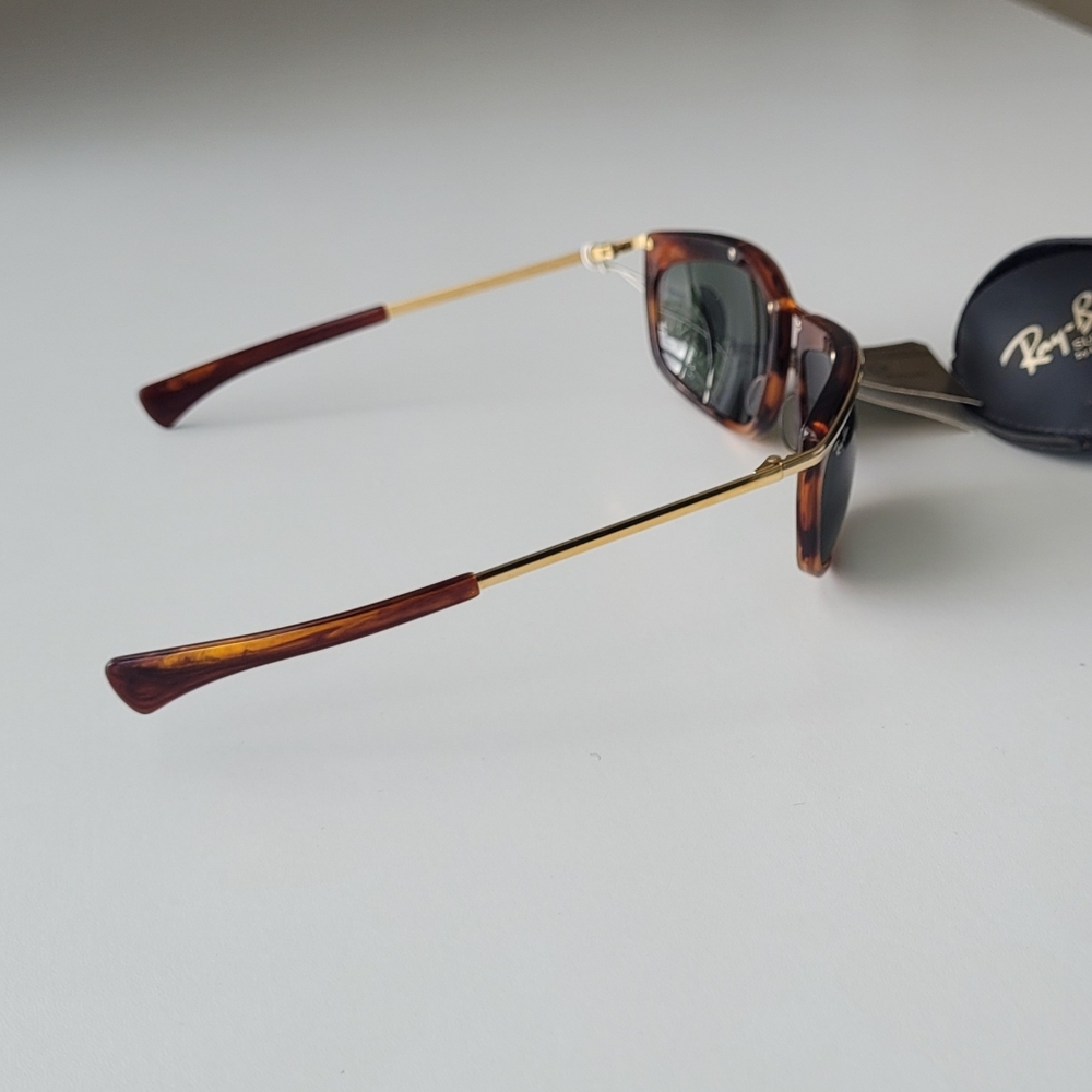 1980's Vintage Bausch & Lomb Ray Ban L1001 Tortoise Brown/Gold - Size 62mm - Picture 5 of 11